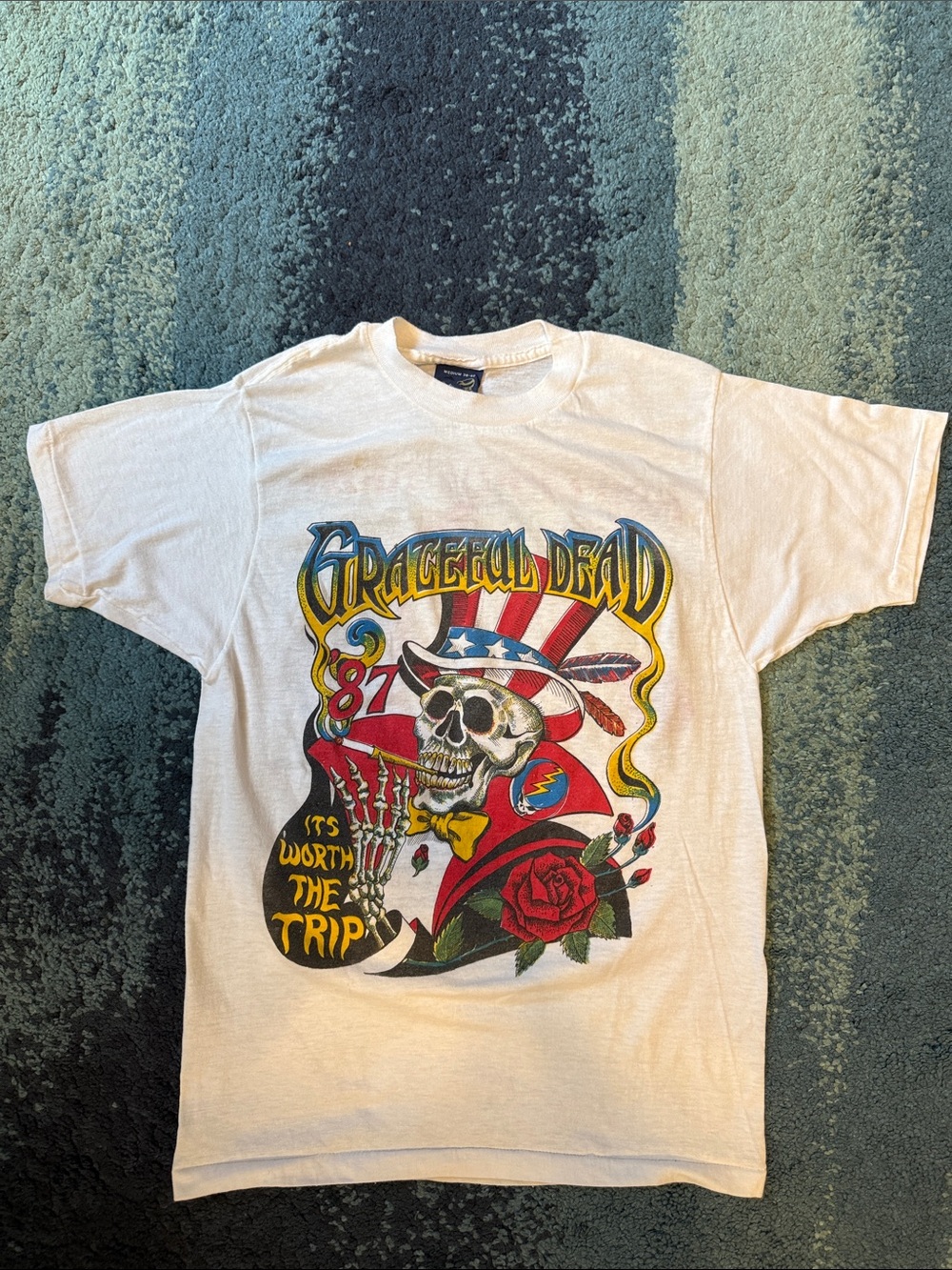 Original Grateful Dead White T-shirt from 1987